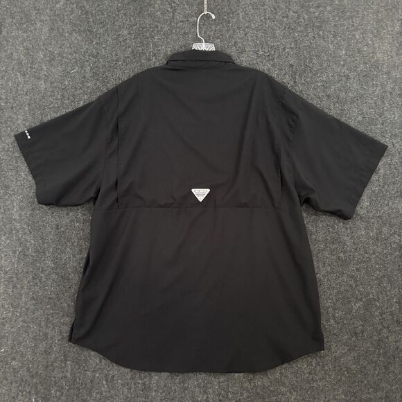 Columbia PFG Tamiami II Shirt Men's XL Black Omni-Shade Vented Fishing Pockets - Picture 3 of 9